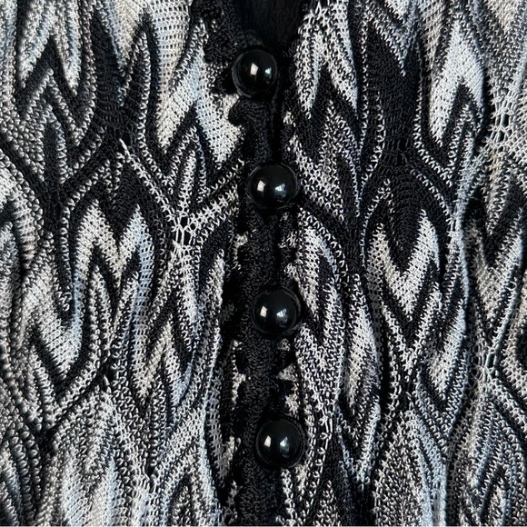 Missoni Italy vneck belted knit dress 10 sleeveless silk lined cinch waist black - Picture 3 of 15